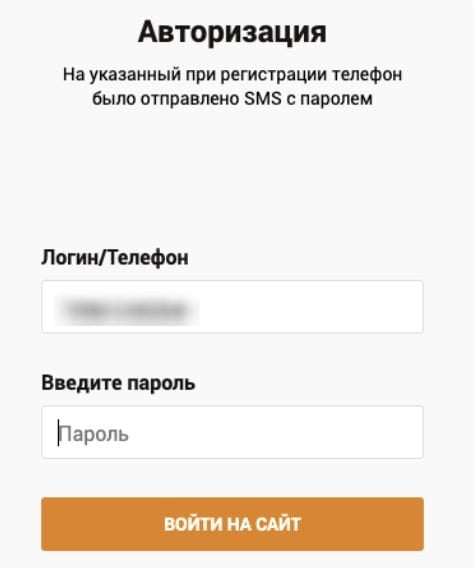 Авторизация в конторе Зенит