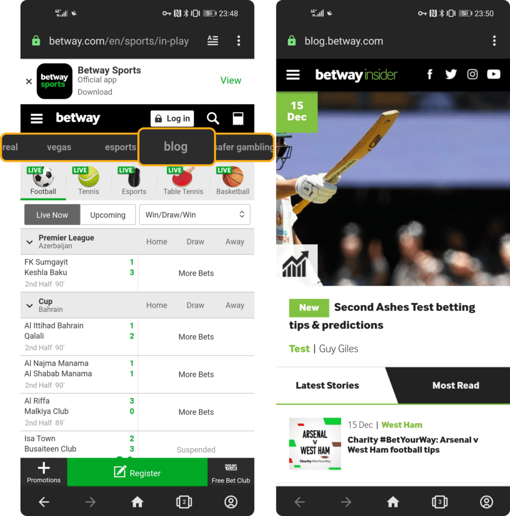 Блог от БК Betway