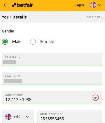 регистрация в Betway на iOS