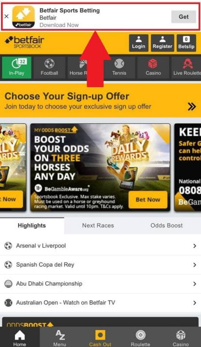 как скачать приложение Betfair на iPhone