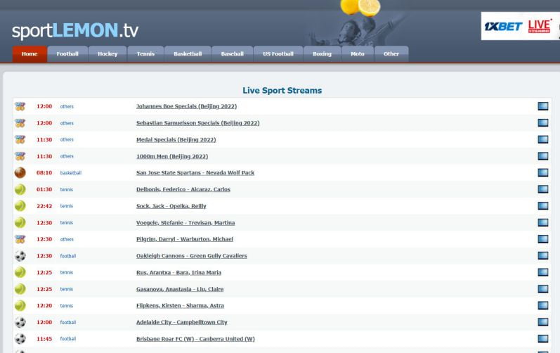 Главная страница sportlemons.net