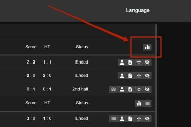 Кнопка подробной статистики чемпионата