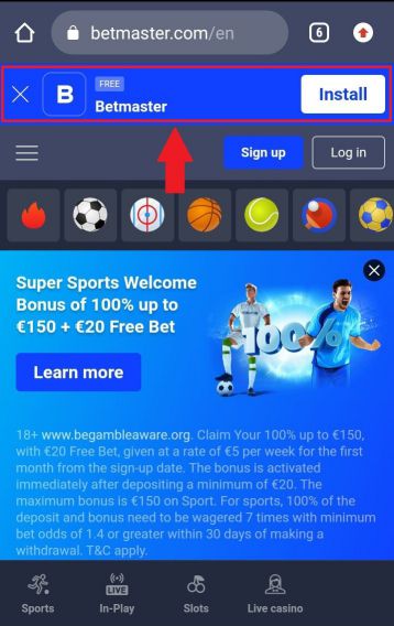 как скачать приложение Betmaster на Android