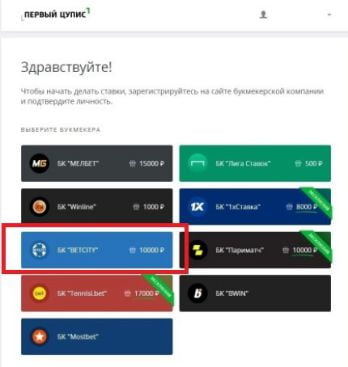 верификация БК Бетсити через ЕЦУПИС