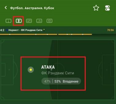 инфографика в приложении Фонбет для Айфона