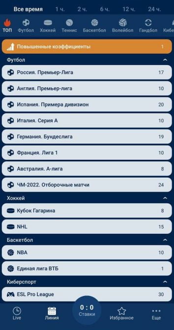 линия в приложении Зенит на Айфон