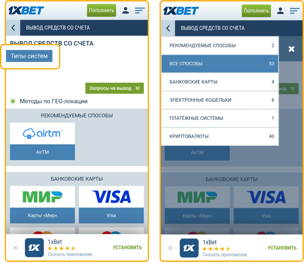 Способы вывода денег для РФ