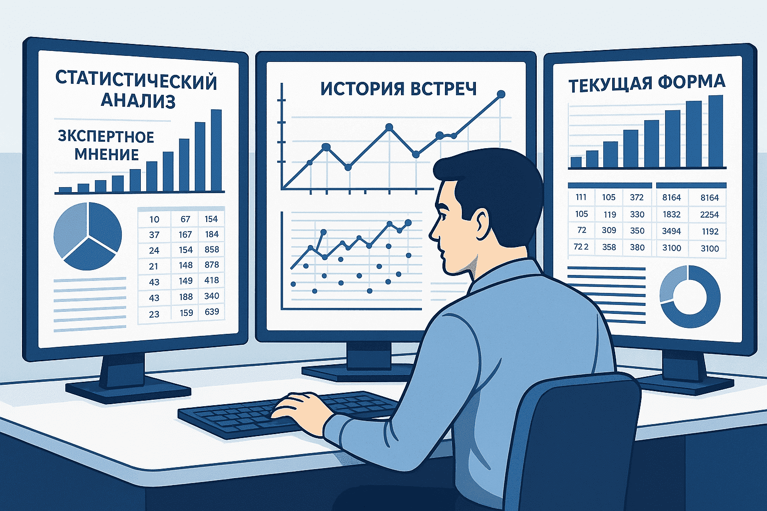 Анализ спортивных матчей