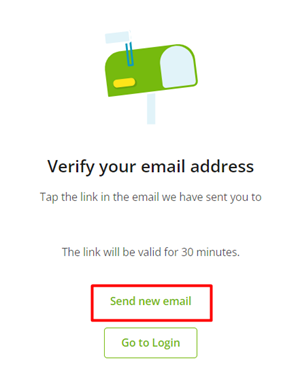 Анкета для верификации e-mail при регистрации в Neteller