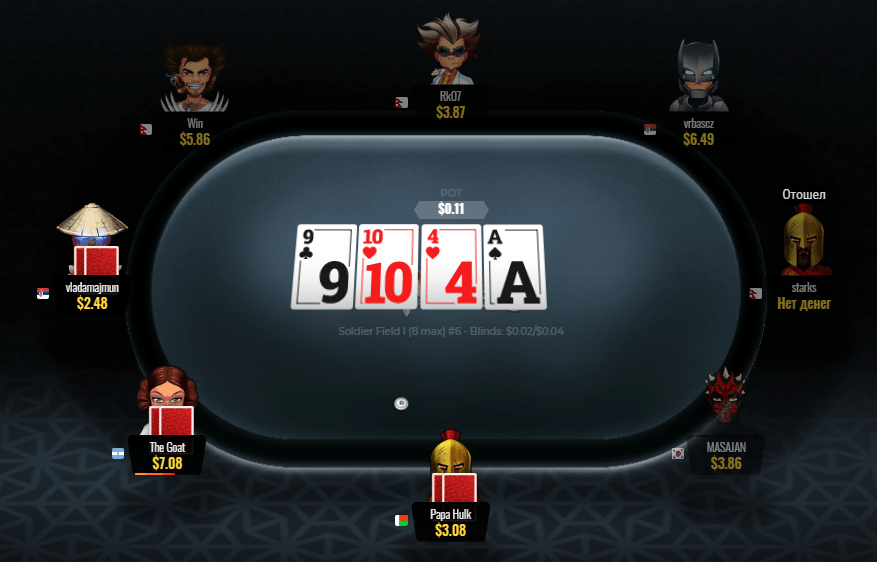 Стол для игры в покер в букмекерской конторе